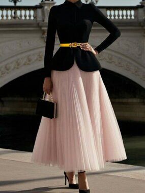 CC SKYE 18K Gold Alloy Yellow Leather Skinny Belt Buckle Clasp